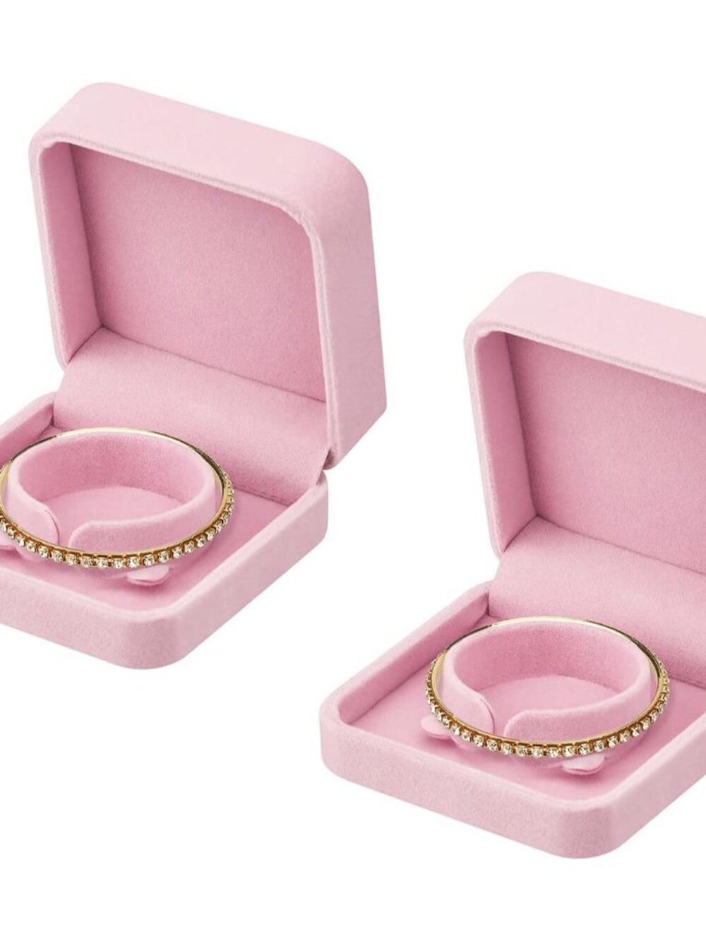 2 Pieces Velvet Bracelet Boxes for Jewelry Gift, Classic Jewelry Box Storage Cas